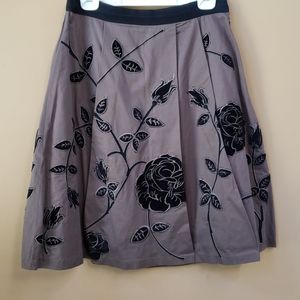 Anthropology Odile Skirt Floral Rose Flowy Dress